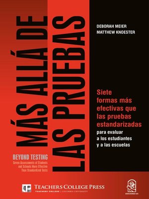 cover image of Más allá de las pruebas/Beyond testing